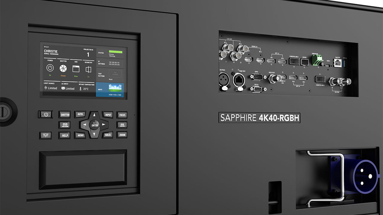 Christie Sapphire 4K40 - RGBH 40,950 - Lumen Laser 3DLP 4K Projector with RGB Pure Laser - Proven Projectors