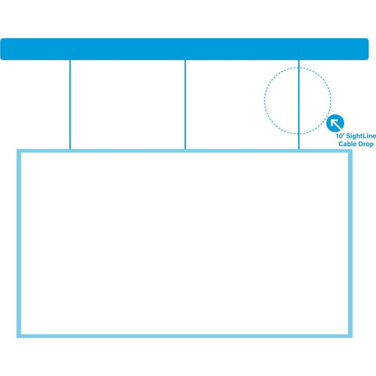 Da - Lite TADV/ADV SIGHTLINE 10FT DROP OPTION MUST BE ORDER WITH SIGHTLINE SCREEN Projection Screen - Proven Projectors